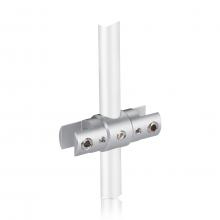 Pivoting Support - Up to 5/16'' - Double Sided - Side Clamp - Aluminum Clear Anodized - For 3/8'' Diameter Rod