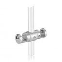 Pivoting Edge Support - Up to 3/8'' - Double Sided - Edge Grip - Aluminum Clear Anodized - For 3/8'' Diameter Rod