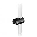 Vertical Support - Up to 3/8'' - Single Sided - Side Clamp - Aluminum Black Matt Anodized - For 3/8'' Diameter Rod