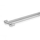 3/8'' Aluminum Clear Anodized 3/8'' Diameter Rod, Length: 36'', Reverse Thread  (Inside use only)