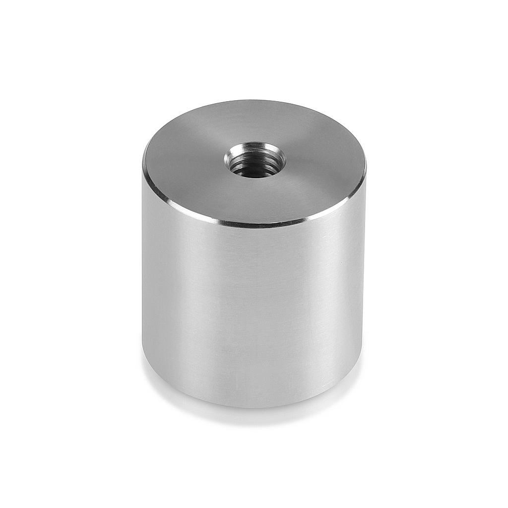 3/8-16 Threaded Barrels Diameter: 1 1/2'', Length: 1 1/2'',  Stainless Steel 304, Brushed Satin Finish [Required Material Hole Size: 3/8'' ]