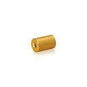 10-24 Threaded Barrels Diameter: 1/2'', Length: 3/4'', Gold Anodized Aluminum [Required Material Hole Size:  ]