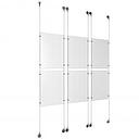 (2) 11'' Width x 17'' Height Clear Acrylic Frame & (1) Aluminum Chrome Polished Adjustable Angle Signature Cable Systems with (4) Single-Sided Panel Grippers (4) Double-Sided Panel Grippers