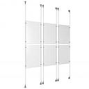 (2) 11'' Width x 17'' Height Clear Acrylic Frame & (1) Stainless Steel Satin Brushed Adjustable Angle Signature Cable Systems with (4) Single-Sided Panel Grippers (4) Double-Sided Panel Grippers