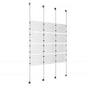 (12) 11'' Width x 8-1/2'' Height Clear Acrylic Frame & (4) Stainless Steel Satin Brushed Adjustable Angle Signature 1/8'' Cable Systems with (16) Single-Sided Panel Grippers (16) Double-Sided Panel Grippers