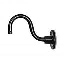 10'' Length x 6'' High Satin Black Gooseneck Arm