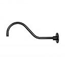 22'' Length x 7.5'' High Satin Black Gooseneck Arm