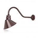 (1) 10'' Diameter Architecural Bronze Angle Shade with (1) 22'' Long x 7-1/2'' High Architecural Bronze Gooseneck Arm