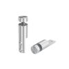 5/8'' Diameter Desktop Bottom Table Standoffs - Flat Head (Aluminum Clear Anodized) [Required Material Hole Size: 1/4'']