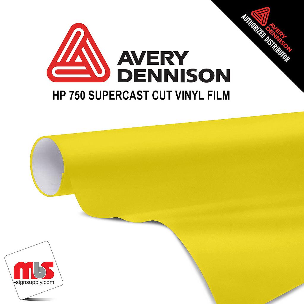 15'' x 50 yards Avery HP750 High Gloss Primrose Yellow 6 year Long Term Unpunched 3.0 Mil Calendered Cut Vinyl (Color Code 210)