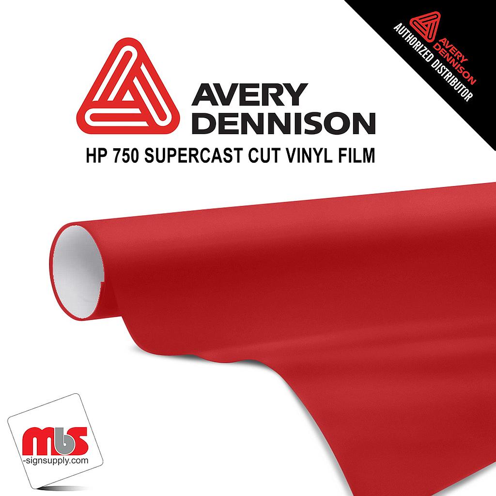 24'' x 50 yards Avery HP750 High Gloss Tomato Red 6 year Long Term Unpunched 3.0 Mil Calendered Cut Vinyl (Color Code 425)