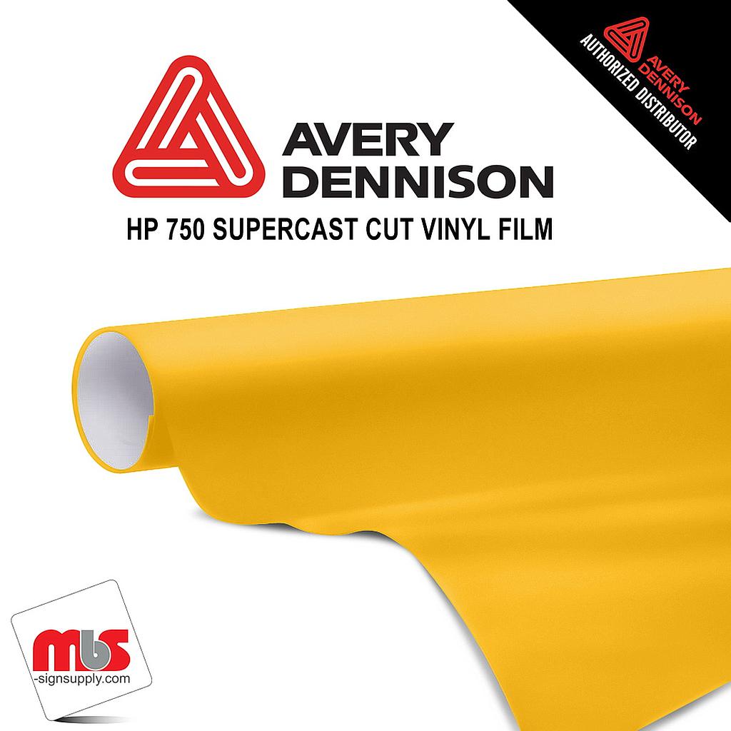 30'' x 10 yards Avery HP750 High Gloss Sunflower Yellow 6 year Long Term Punched 3.0 Mil Calendered Cut Vinyl (Color Code 240)