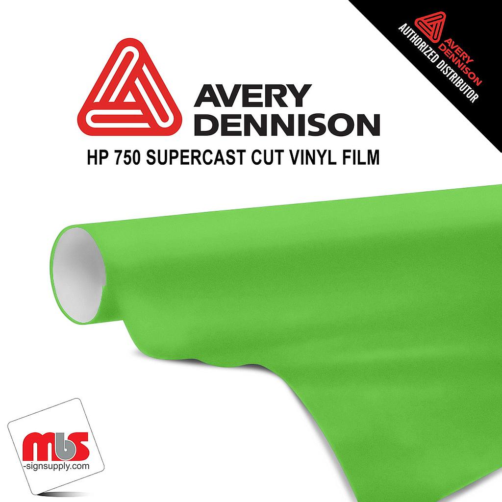 15'' x 50 yards Avery HP750 High Gloss Citrus Green 6 year Long Term Unpunched 3.0 Mil Calendered Cut Vinyl (Color Code 734)