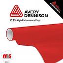 30'' x 10 yards Avery SC950 Gloss Luminous Red 10 year Long Term Punched 2.0 Mil Cast Cut Vinyl (Color Code 418)