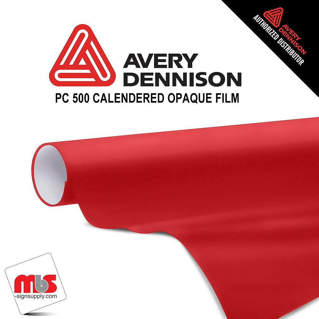 30'' x 50 yards Avery PC500 High Gloss Cardinal Red 4 Year Short Term Unpunched 3.2 Mil Calendered Cut Vinyl (Color Code 430)