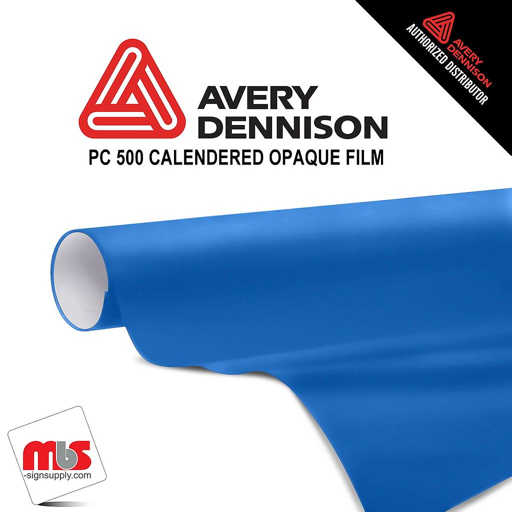 48'' x 50 yards Avery PC500 High Gloss Azure Blue 4 Year Short Term Unpunched 3.2 Mil Calendered Cut Vinyl (Color Code 662)