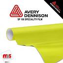 48'' x 50 yards Avery SF100 High Gloss Yellow 3-6 Months Short Term Unpunched 2.2 Mil Fluorescent Cut Vinyl (Color Code 229)