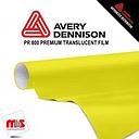 30'' x 50 yards Avery PR800 Gloss Primrose Yellow 6 Year Long Term Punched 2.5 Mil Translucent (Color Code 210)