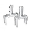 Set of 2, Adjustable Clamp, Aluminum Clear Anodized Finish, to Accommodate 1-3/4'' to 2-3/8'' Cubicle partition. Upt to 1/4'' material accepted on the fork