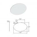 46'' W X 30'' H X .080'' T White Oval Sign Blanks and 2 Pre-Punched 5/16'' Holes