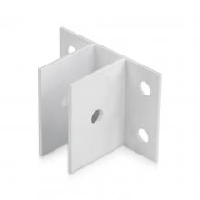 Sooper Center Bracket for Solid Sign Substrate Mounting - for 3/4'' Material - White Powder Coated Aluminum (1 ea.)