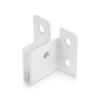 Sooper ''U'' Brackets for Solid Sign Substrate Mounting - for 1/4'' Material Corners - White Powder Coated Aluminum (1 ea.)