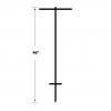 Single Pole T Style Sign Stake 3/4'' Angle Iron x 46'' Tall Powder Coated Black