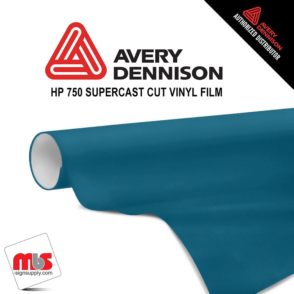 15'' x 50 yards Avery HP750 High Gloss Teal 6 year Long Term Punched 3.0 Mil Calendered Cut Vinyl (Color Code 720)