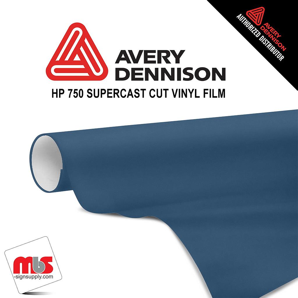 15'' x 50 yards Avery HP750 High Gloss Shade Blue 6 year Long Term Punched 3.0 Mil Calendered Cut Vinyl (Color Code 620)