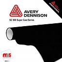 30'' x 10 yards Avery SC900 Black 12 Year Long Term Punched 2.0 Mil Gloss Film (Color Code 190)