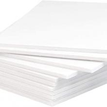 40'' W x 60'' H x 3/16'' T Triple White FOME-COR and Clay-Coated Paper Facers