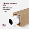 24'' x 100' Roll - 36# Coated Bond - 2'' Core