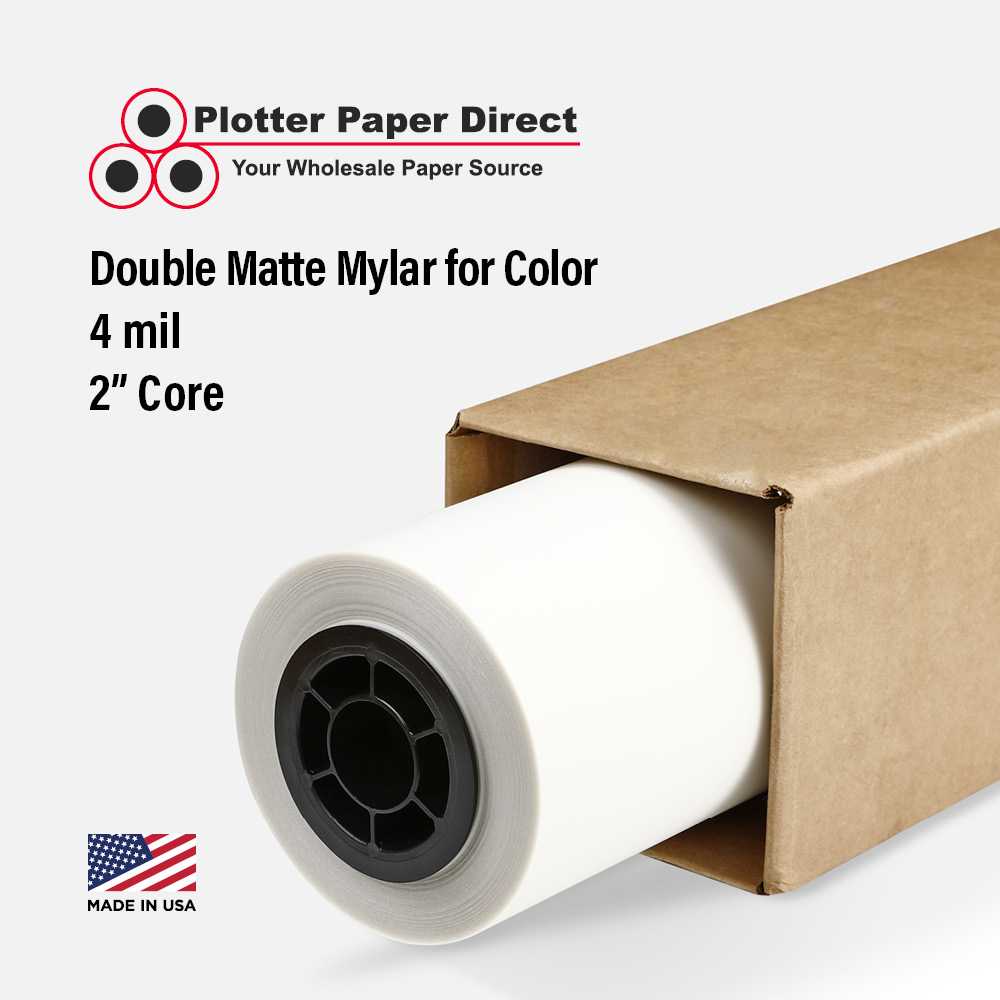 24'' x 125' Roll - Double Matte Mylar for Color