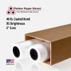 60'' x 300' Roll - 46# Coated Bond - 3'' Core (Pack of 2)