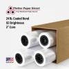 36'' x 300' Rolls - 24# Coated Bond - 2'' Core (Pack of 4)