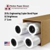 30'' x 650' Rolls - 20# Engineering Bond - 3'' Core (Pack of 4)