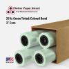 24'' x 500' Rolls - 20# Green Tinted/Colored Bond - 3'' Core (Pack of 4)