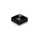 5/16-18 Threaded Square Caps: 1'', Height: 3/8'', Black Anodized Aluminum [Required Material Hole Size: 3/8'']