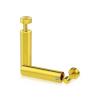 1/2'' Diameter X 2''  Barrel Length, Aluminum Gold Anodized Finish. Easy Fasten Adjustable Edge Grip Standoff (For Inside Use Only)