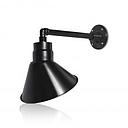 (1) 10'' Diameter Satin Black Angle Shade with (1) 13'' Long x 2'' High Satin Black Straight Arm