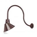 (1) 10'' Diameter Architecural Bronze Angle Shade with (1) 24'' Long x 17'' High Architecural Bronze Gooseneck Arm