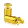 1-1/4'' Diameter X 2''  Barrel Length, Aluminum Gold Anodized Finish. Easy Fasten Adjustable Edge Grip Standoff (For Inside Use Only)