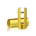 Aluminum Gold Anodized Finish Projecting Gripper, Holds Up To 1/4'' Material