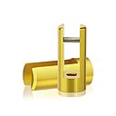 Aluminum Gold Anodized Finish 1-3/8'' x 1-3/4''  Projecting Gripper, Holds Up To 3/8'' Material