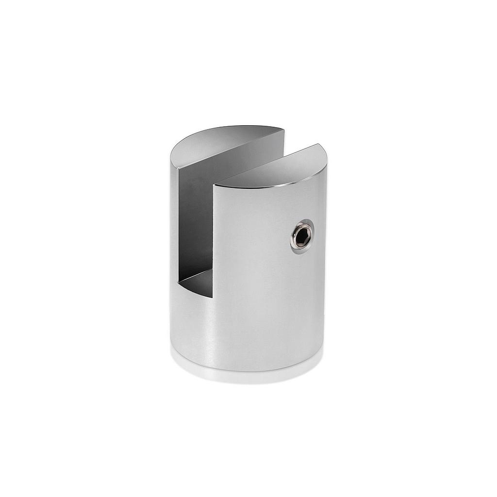 Aluminum Satin Chrome Finish Projecting Gripper, Holds Up To 1/8'' to 1/2'' Material