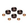 Set of 4 Conical Screw Cover, Diameter: 11/16'' (Less 3/4''), Aluminum Bronze Anodized Finish (Indoor or Outdoor Use)