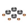 Set of 4 Conical Screw Cover, Diameter: 11/16'' (Less 3/4''), Aluminum Titanium Anodized Finish (Indoor or Outdoor Use)