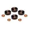 Set of 4 Conical Screw Cover, Diameter: 13/16'' (3/4''), Aluminum Bronze Anodized Finish (Indoor or Outdoor Use)