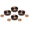 Set of 4 Conical Screw Cover, Diameter: 7/8'', Aluminum Bronze Anodized Finish (Indoor or Outdoor Use)