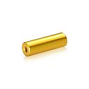 1/4-20 Threaded Barrels Diameter: 5/8'', Length: 2'', Gold Anodized [Required Material Hole Size: 17/64'' ]